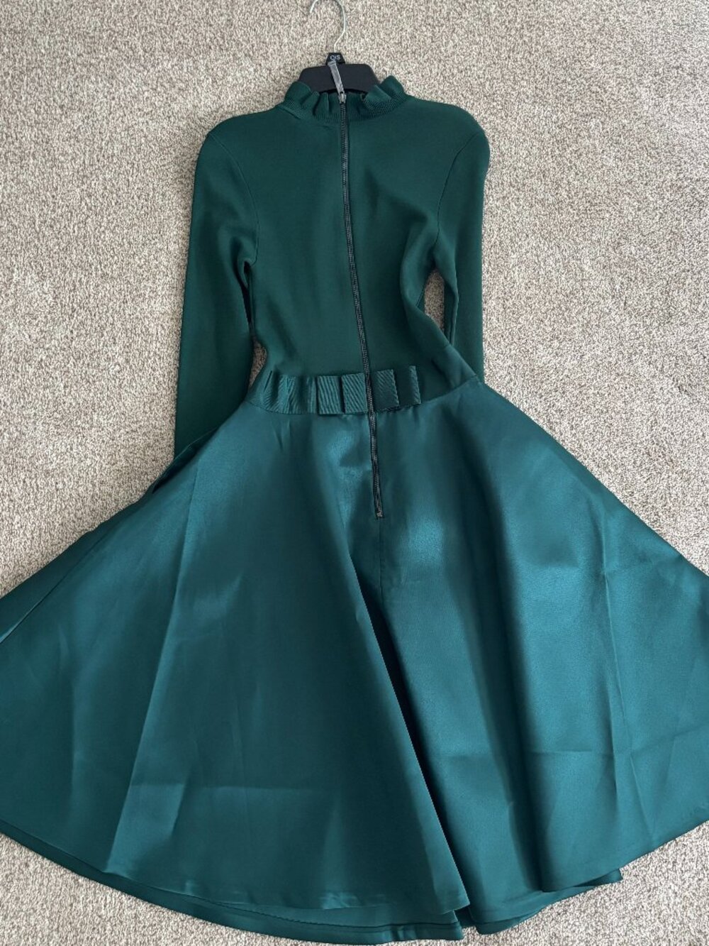 NWT Ted Baker Dark Green dress sz 0 - Picture 3 of 3